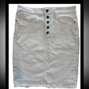 Sam Edelman 26 S White Denim Skirt Stretch The Riley
